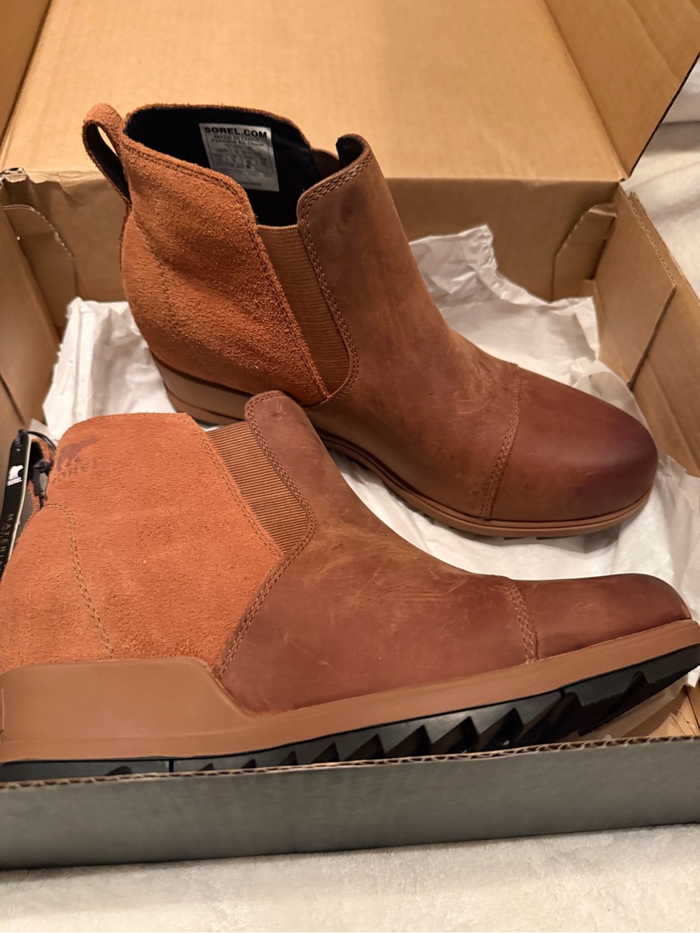 Sorel Evie Pull-On Boot in Velvet Tan